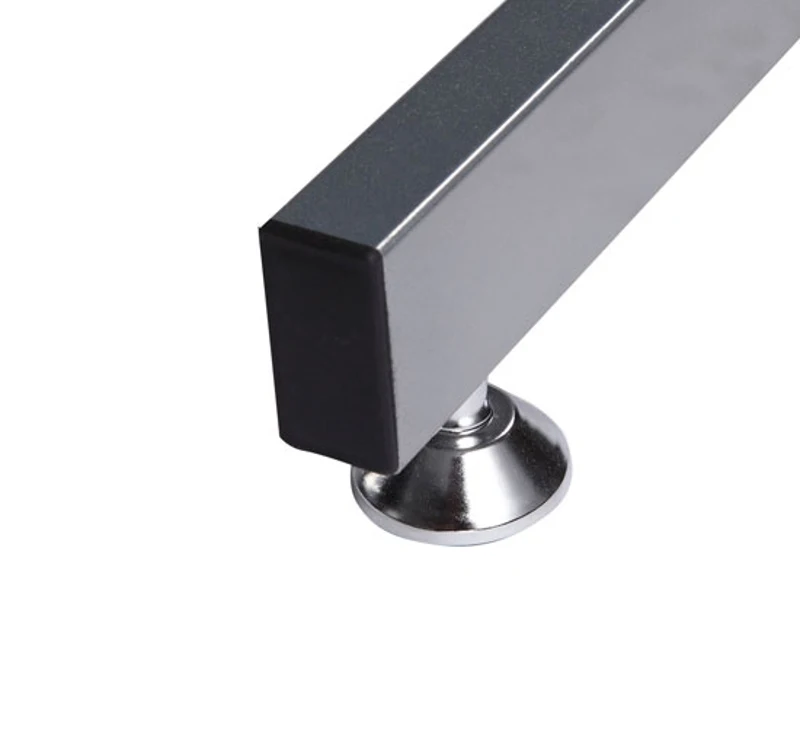 HOMCOM Bureau d'Angle en Verre Fumé Trempé Noir