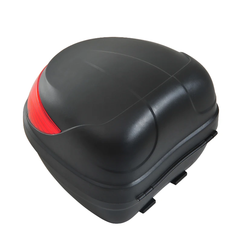 HOMCOM 35 L Motorcycle Luggage Case W/Reflectors-Black/Red