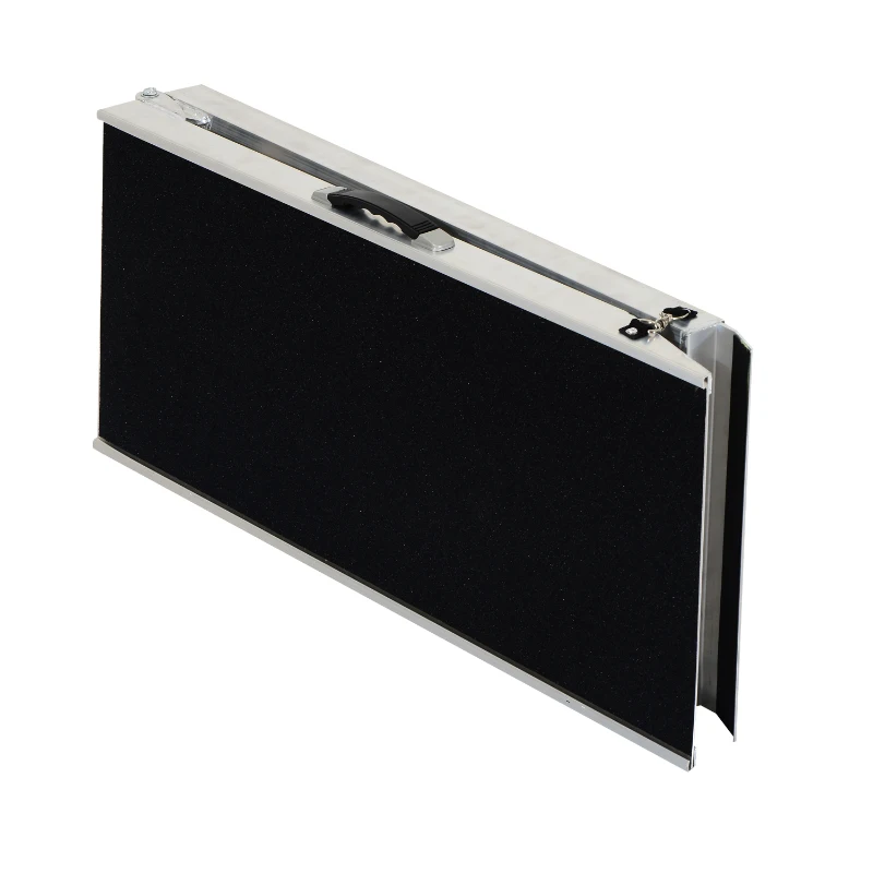 PawHut Aluminium Folding Pet Ramp,overall size 183Lx36Wx5T cm-Black/Silver