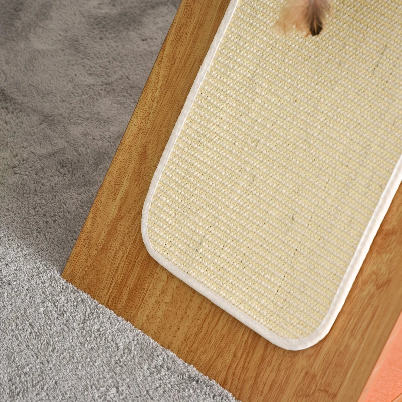 PawHut Cats Z-Shaped MDF House w/ Scratching Strip Orange