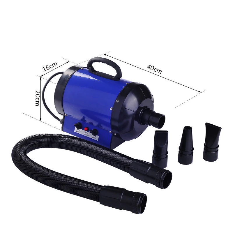 Pawhut Pet Hair Dryer for Dog Grooming, 2800W-Blue