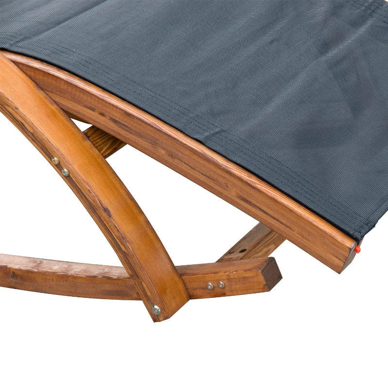 Outsunny Rocking Chair w/ Cushion-Black