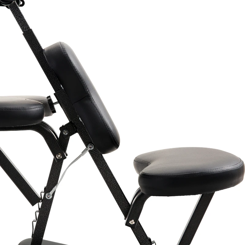 HOMCOM Foldable Massage Chair, Steel-Black