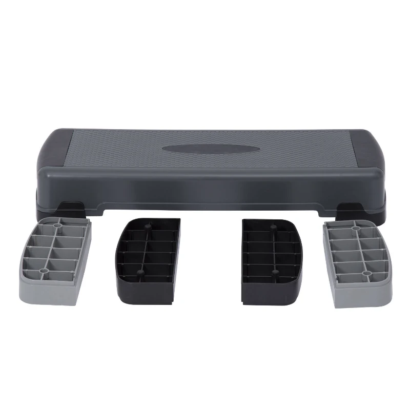 HOMCOM 3 Levels Adjustable Aerobic Stepper-Grey