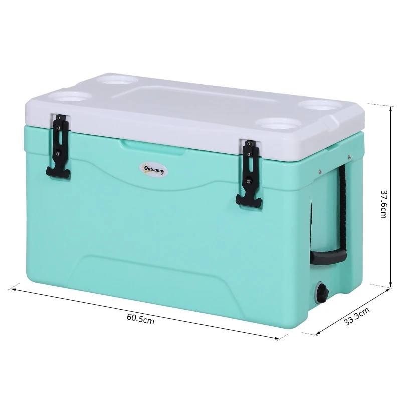 Outsunny 38L Rotomolded Outdoor Ice Cooler Chest Green