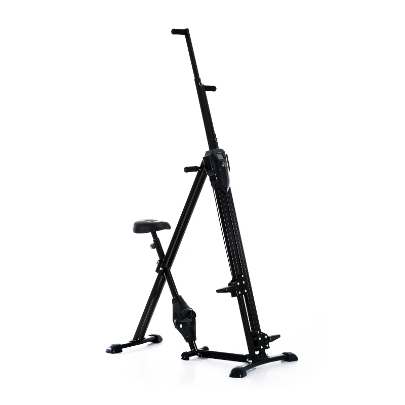HOMCOM Vertical Climbing Machine W/ Monitor-Black