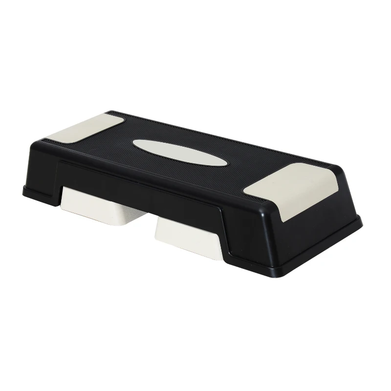 HOMCOM Adjustable Aerobic Stepper W/ Yoga Workout Platform