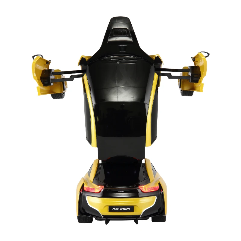 HOMCOM 2.4G RC Radio Remote Control Car Transformer-Yellow