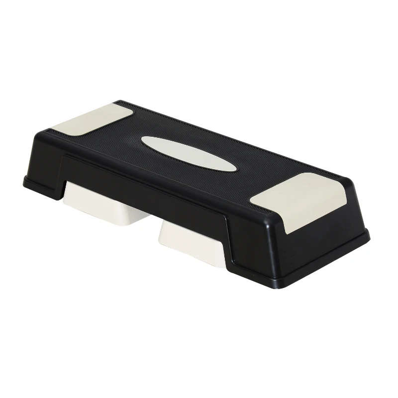 HOMCOM Adjustable Aerobic Stepper W/ Yoga Workout Platform