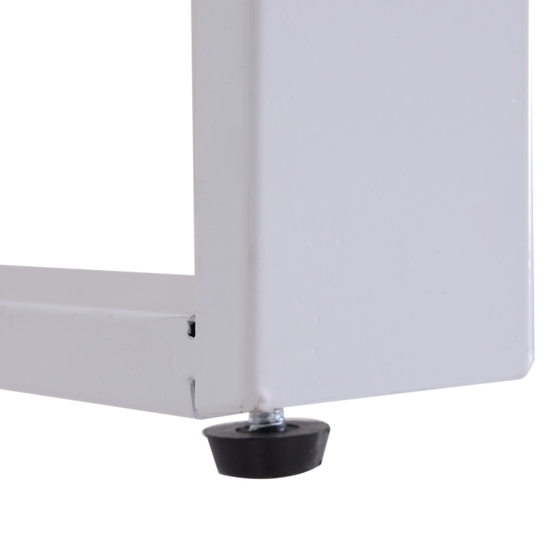 HOMCOM Computer Desk, 140Lx60Wx76H cm-White Oak Colour