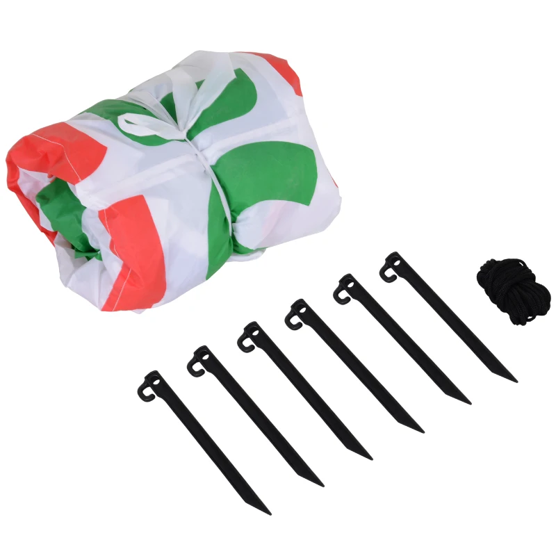 HOMCOM Christmas Inflatable Merry Christmas Sign Outdoor Home Seasonal Decoration w/ LED Light