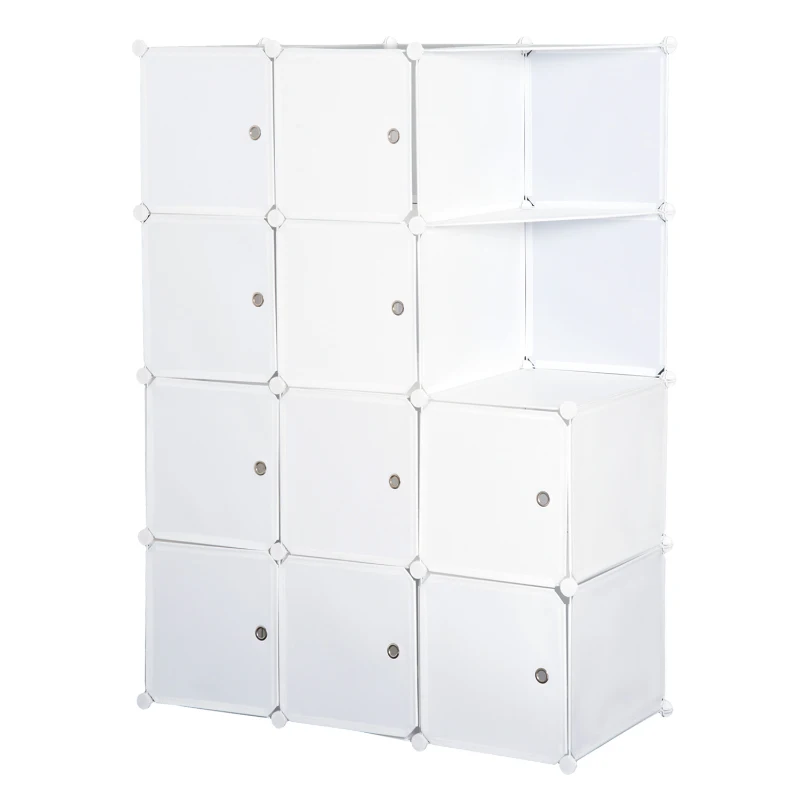 HOMCOM 10 Cubes Cupboard-White