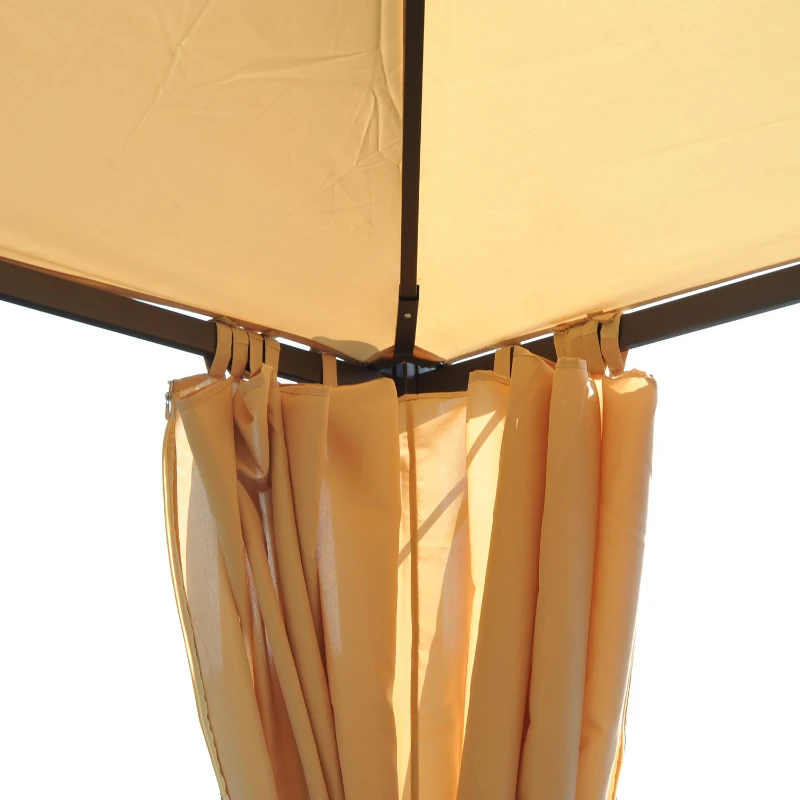 Outsunny Tente de Réception Style Colonial Beige 201 x 43,5 x 22 cm