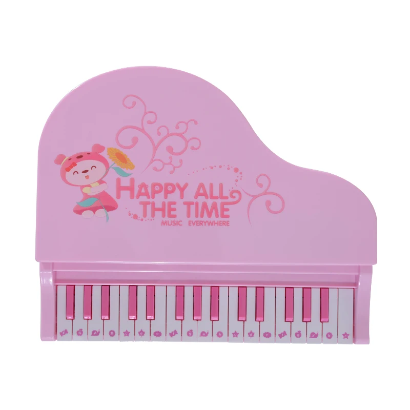 HOMCOM Mini Electronic  Piano W/Microphone-Pink