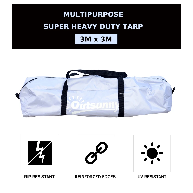 Outsunny Tent Shelter, 3x3 m-White