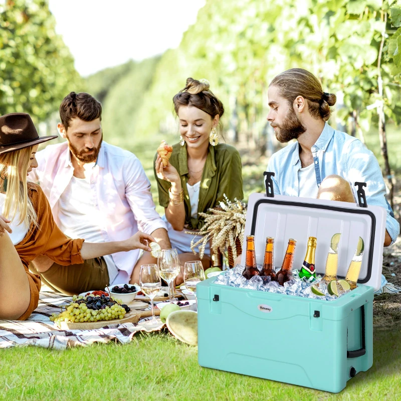 Outsunny 38L Rotomolded Outdoor Ice Cooler Chest Green