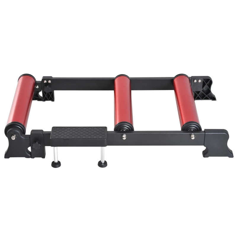 HOMCOM Folding Roller Bike Trainer-Black/Red