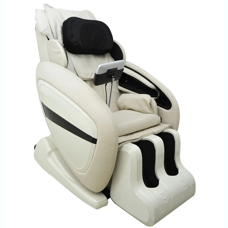 HOMCOM Electric Full Body Massage Chair Recliner, Zero Gravity-Cream