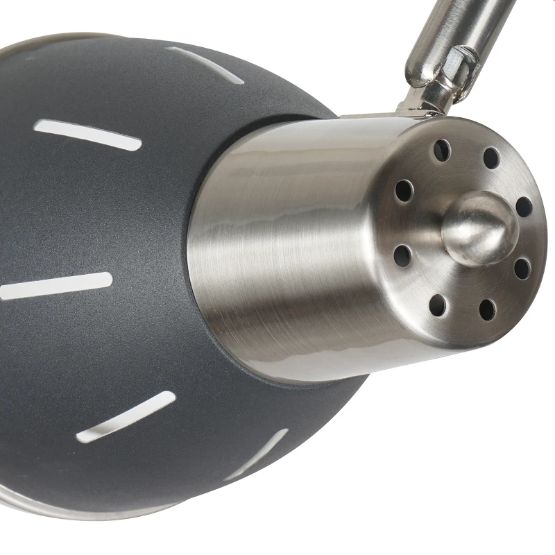 HOMCOM 3 Lights Adjustable Wall Lamp, Ф13x16Hx55L cm, Metal-Black