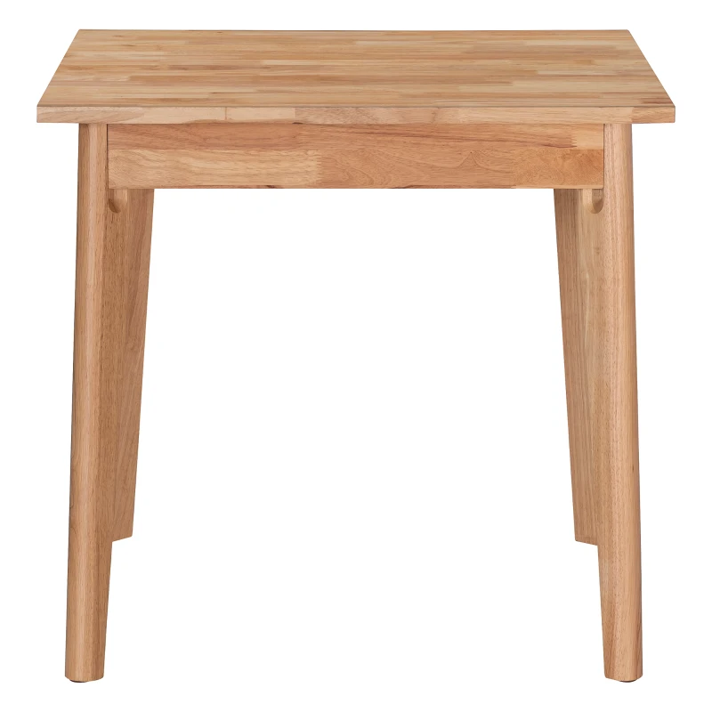 HOMCOM Solid Wood Dining Table, 80Lx80Wx75H cm, Rubber wood