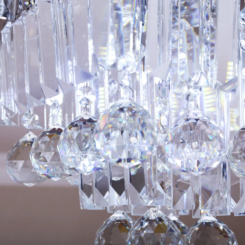 HOMCOM K9 Crystal 5 Light Ceiling Pendant Fixture