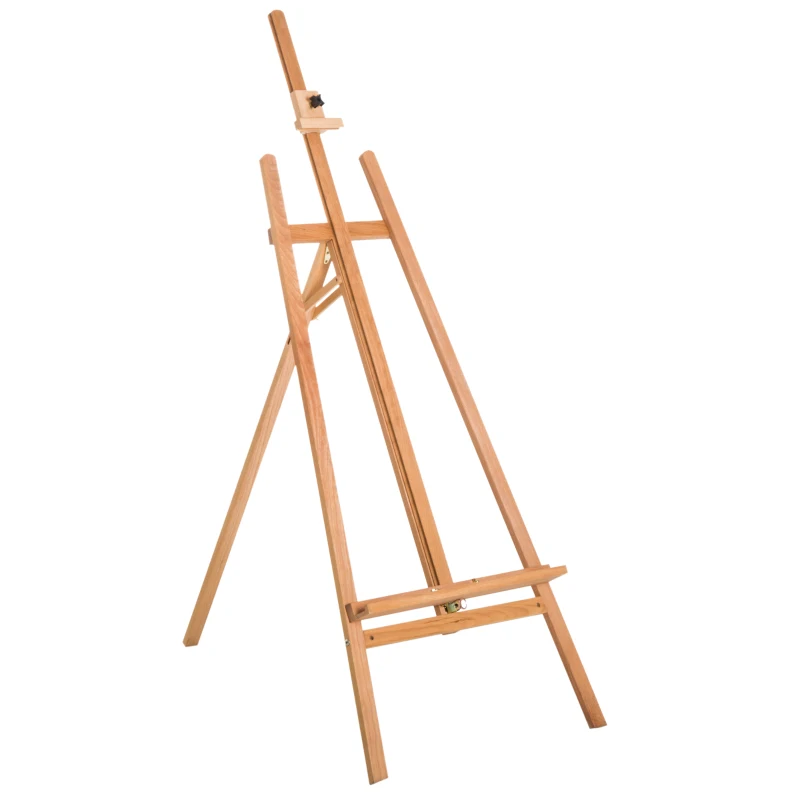 HOMCOM Folding Art Easel, A-frame, 174-230H cm-Beech Wood