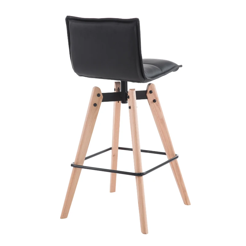 HOMCOM Eiffel Style PU Leather Dining Chair-Black