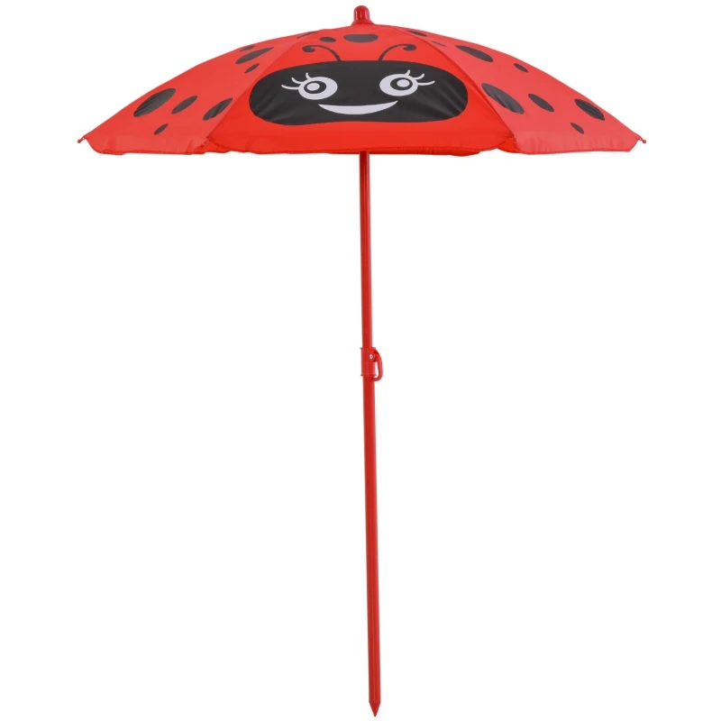 HOMCOM Steel Kids Picnic Table Set-Red