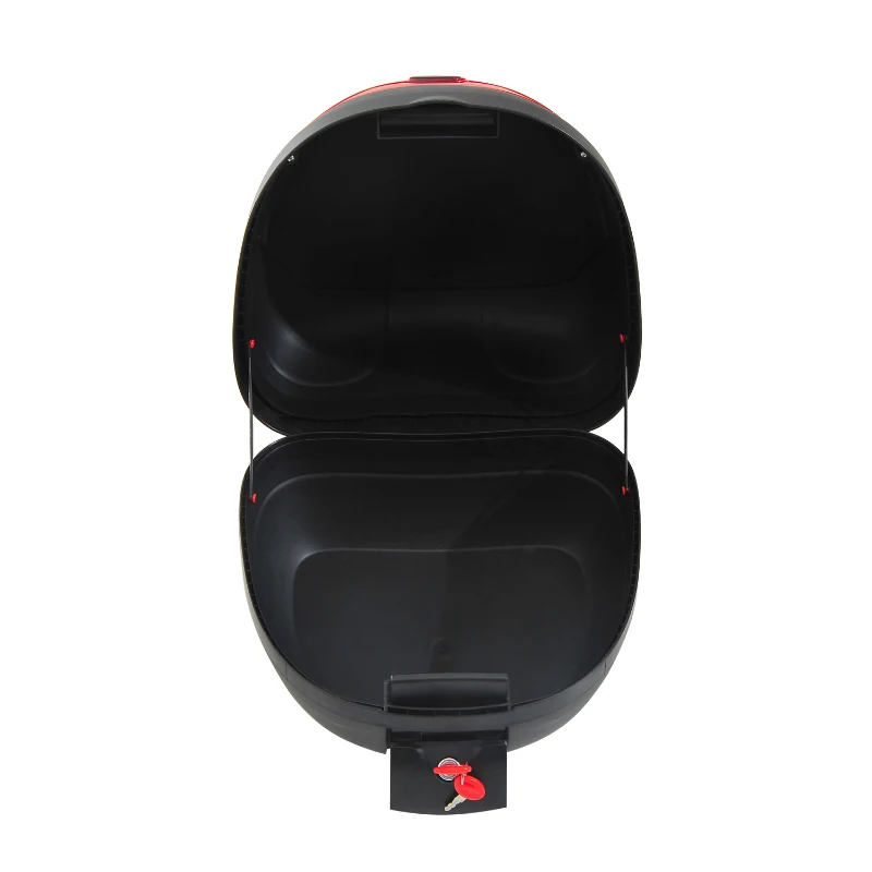 HOMCOM 35 L Motorcycle Luggage Case W/Reflectors-Black/Red