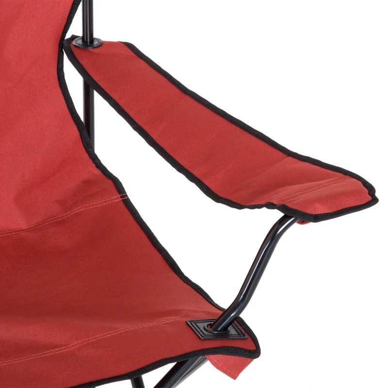 Outsunny Folding Chair, Steel,Oxford Fabric-Red