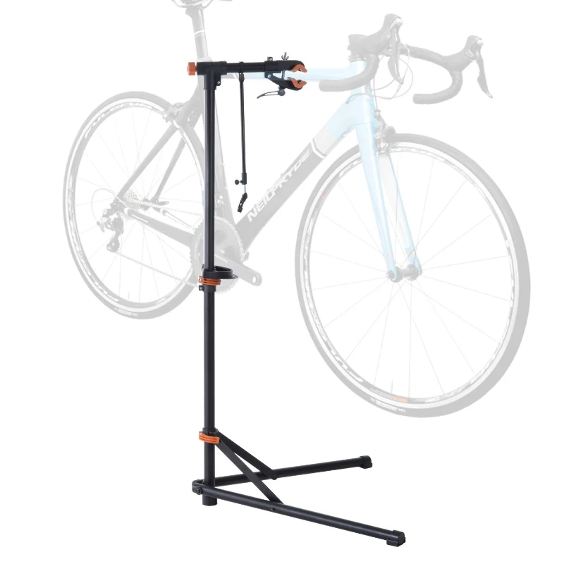 HOMCOM 85Lx59Wx100-159 H cm Adjustable Bicycle Repair Stand-Black