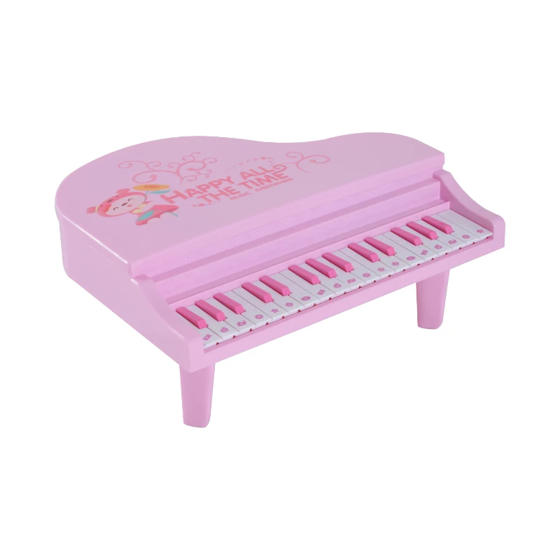 HOMCOM Mini Electronic  Piano W/Microphone-Pink