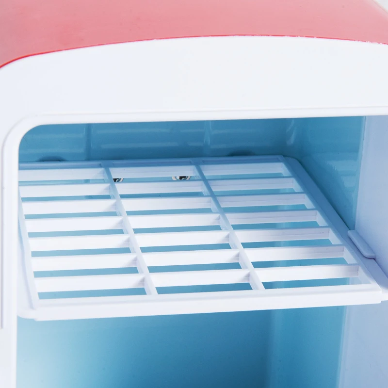 HOMCOM Electric Mini Fridge, 4L-Red