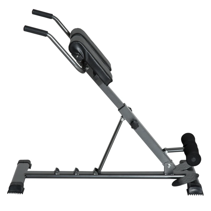 HOMCOM Roman Chair W/Hyperextension Back-Black