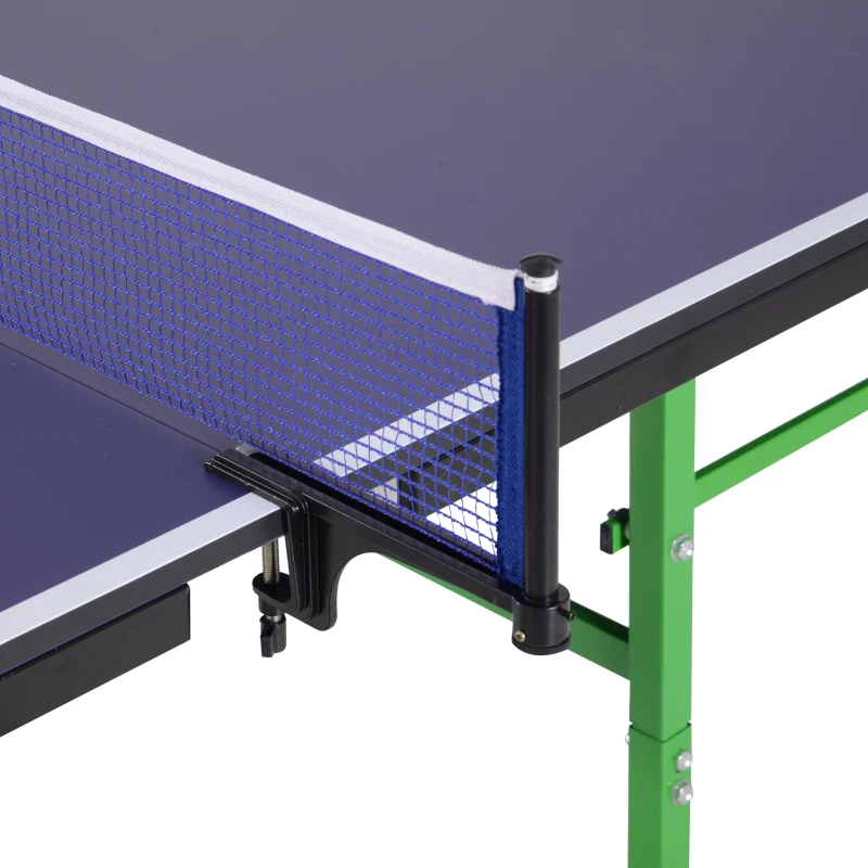 HOMCOM Folding Ping Pong Table, Metal Frame, MDF, Steel-Purple/Green