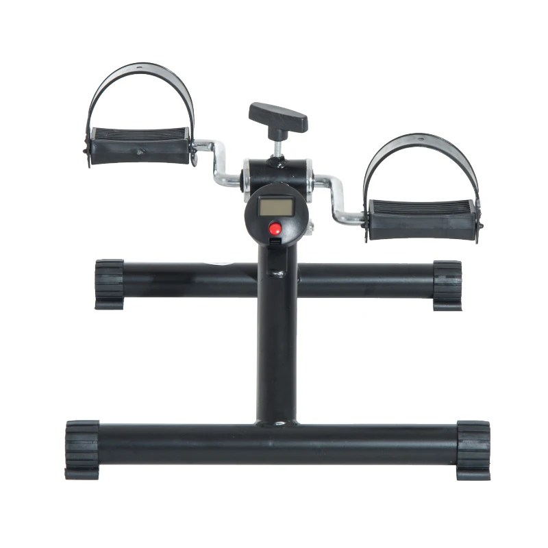HOMCOM Portable Pedal Exercise Machine, 40Lx47Wx32H cm-Black