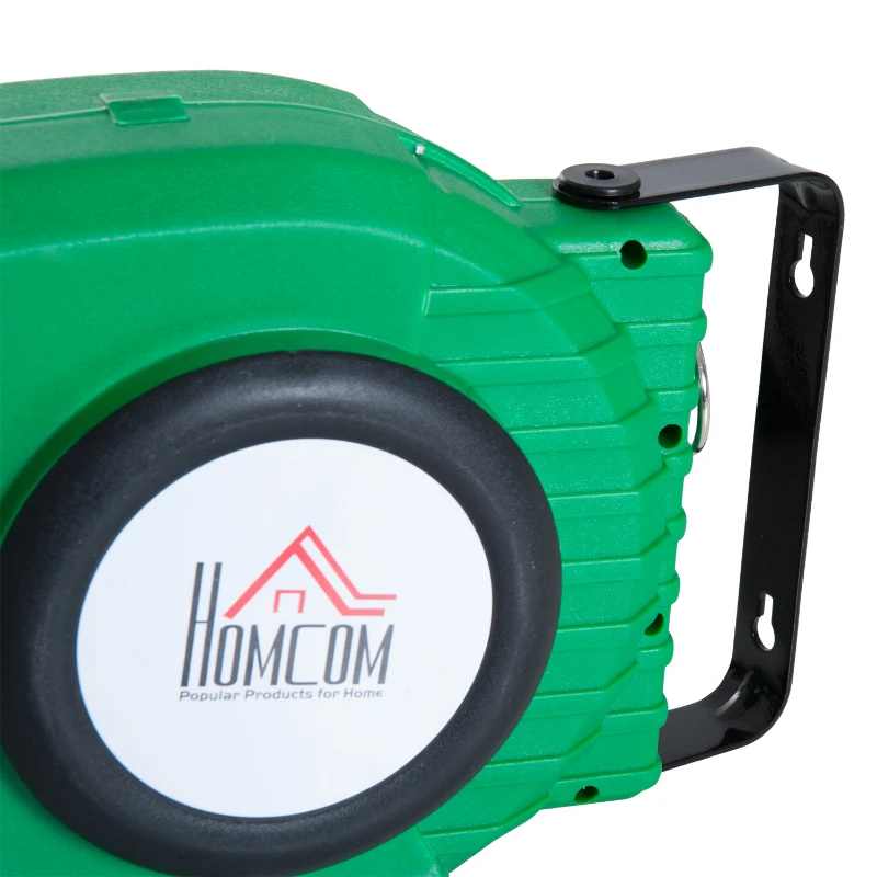 HOMCOM Retractable Wall Mounted Water Hose Reel, 9 m
