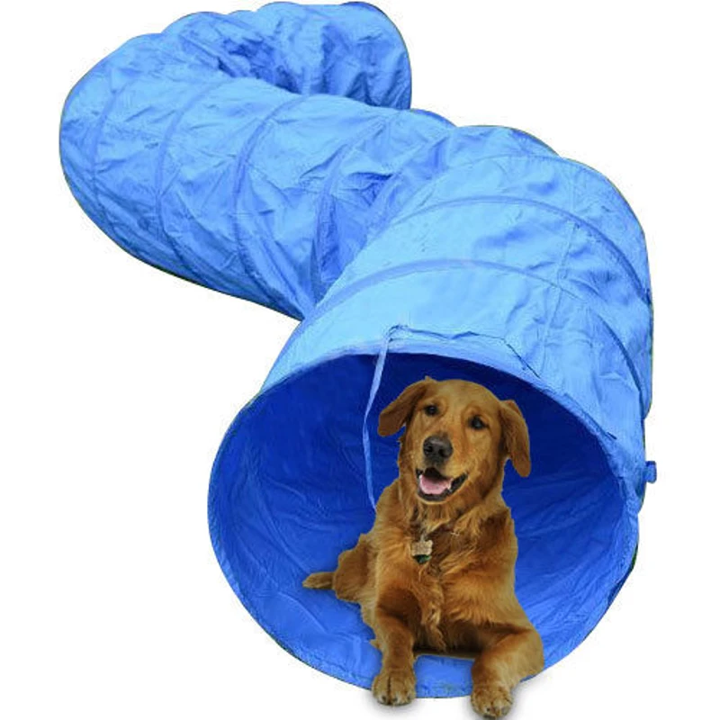 PawHut Dog Agility Tunnel, 5m-Blue
