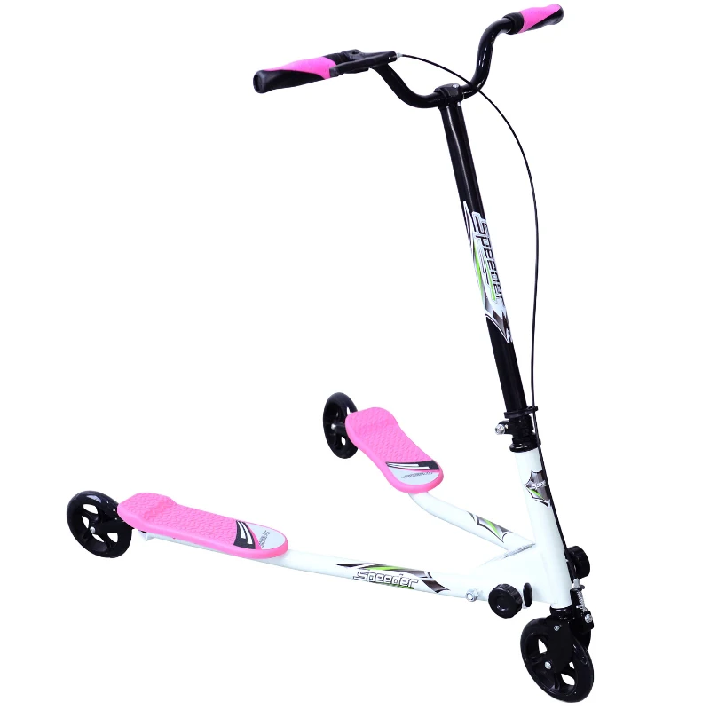 HOMCOM Kids 3 Wheels Speeder Scooter-Pink