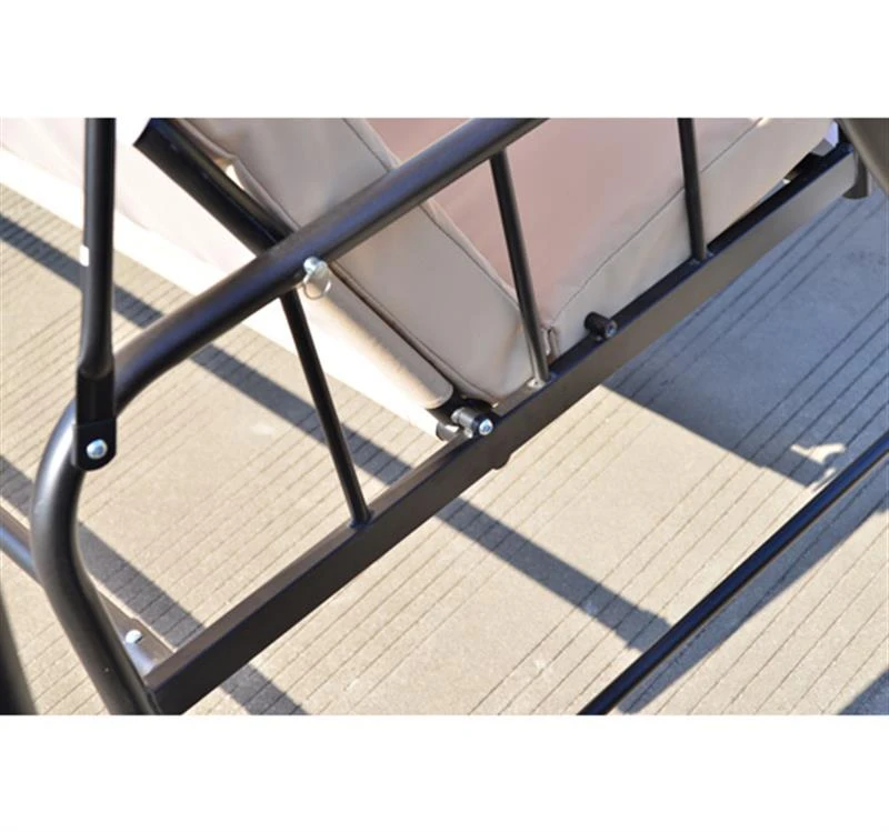 Outsunny 3-Seater Swing Chair Bench Seat-Beige