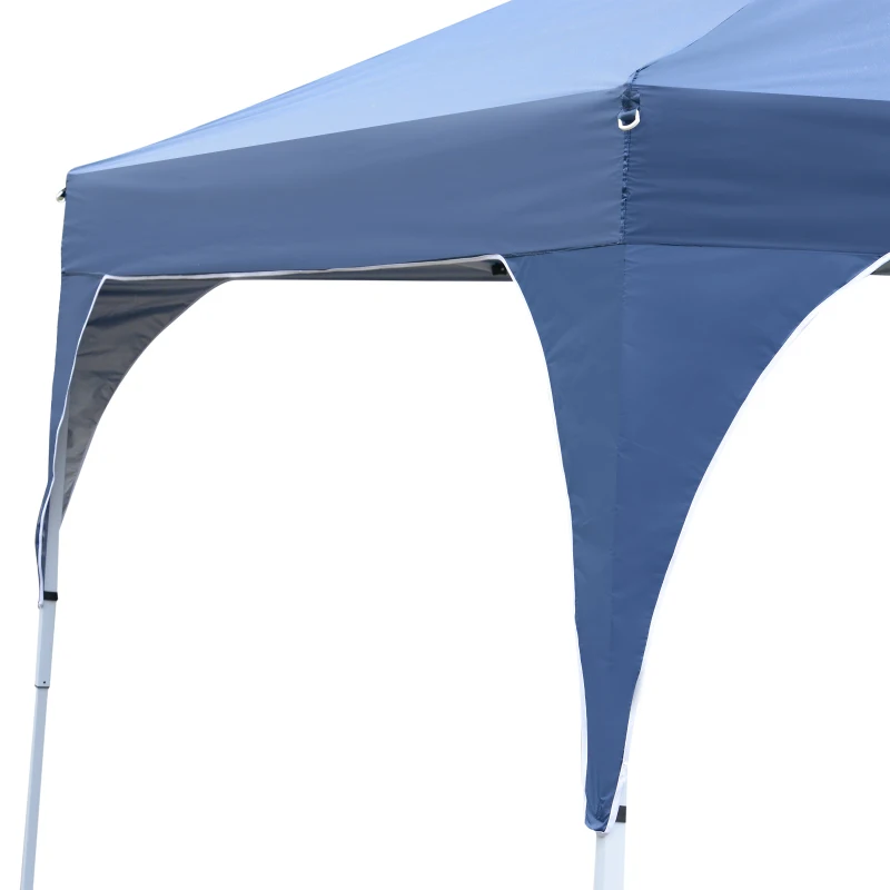 Outsunny 3x3 m Pop-Up Gazebo W/ 2-Tier Roof-Blue