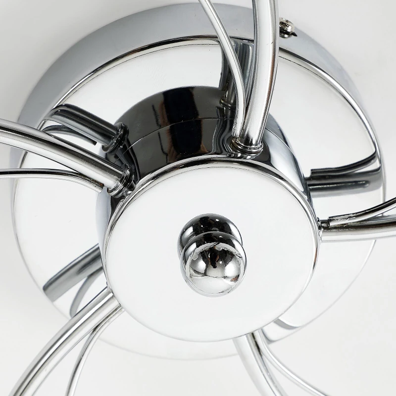 HOMCOM 5 Way Crossover Ceiling Light Swirl Pendant, G9 Base, 25W-Silver