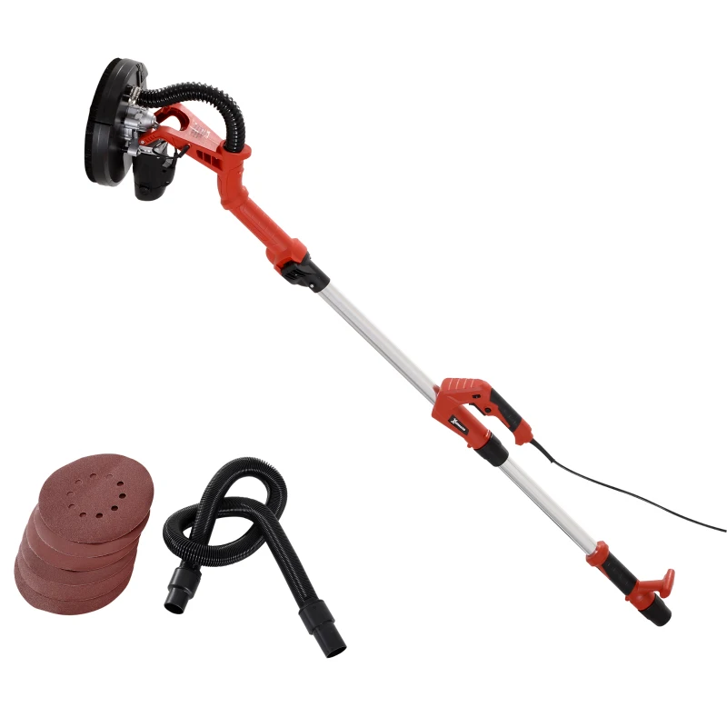 DURHAND Drywall Sander for Wall and Ceiling with Extendable Pole, 710W-Red/Black