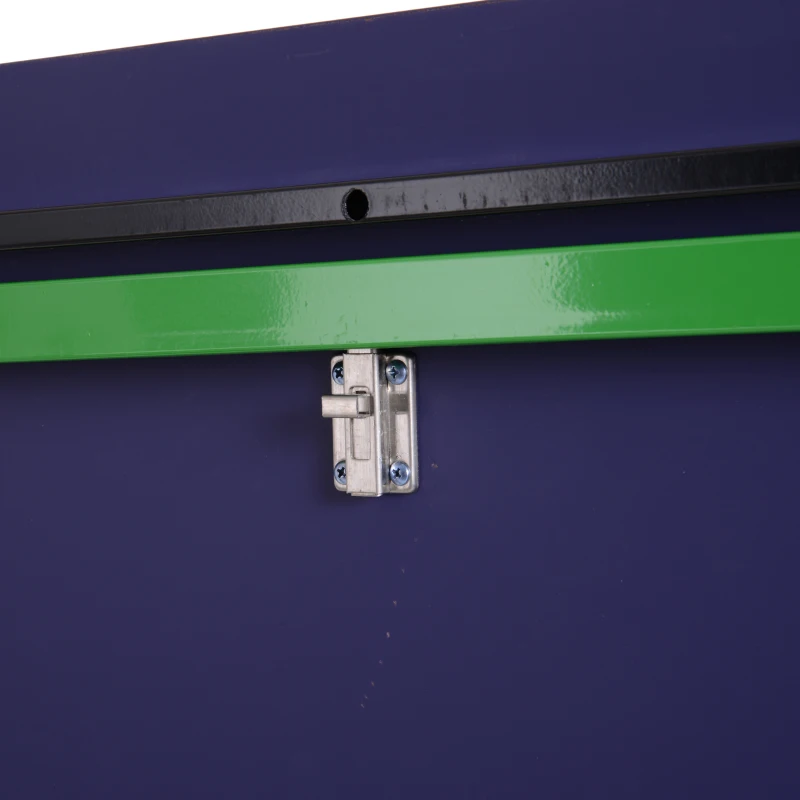 HOMCOM Folding Ping Pong Table, Metal Frame, MDF, Steel-Purple/Green