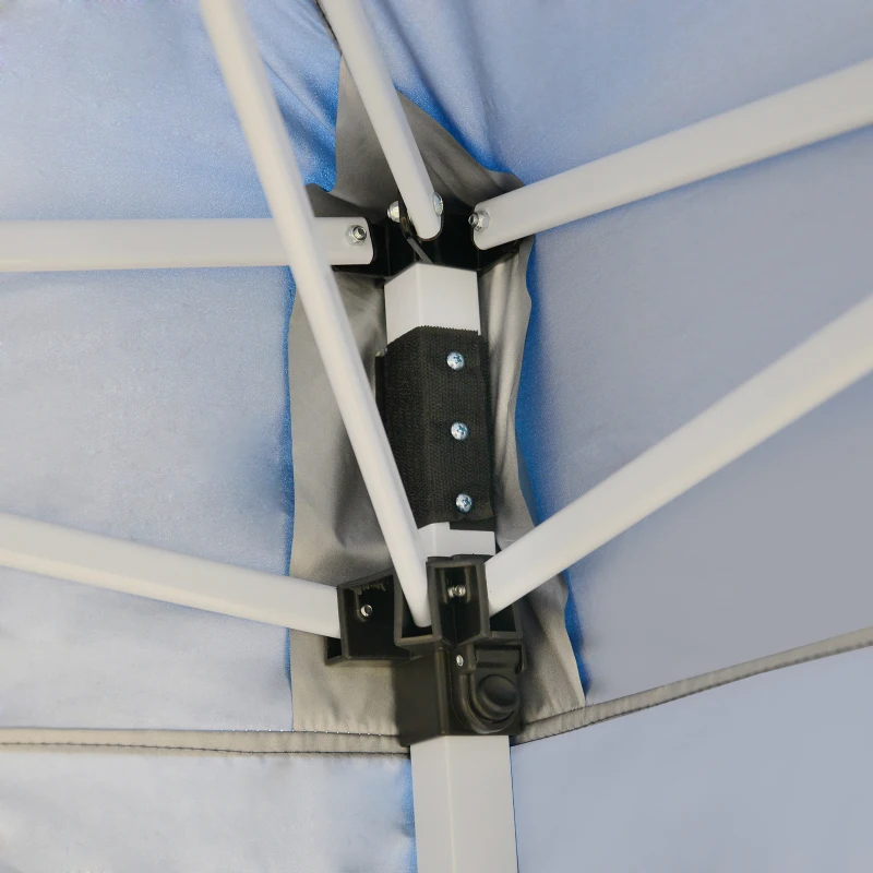 Outsunny 3x3 m Pop-Up Gazebo W/ 2-Tier Roof-Blue