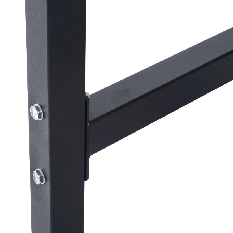 HOMCOM Fitness Pull Push Up Bar Tower-Black