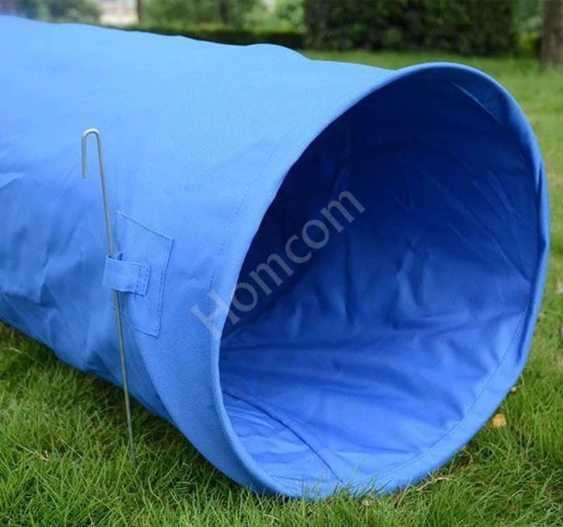 PawHut Dog Agility Tunnel, 5m-Blue