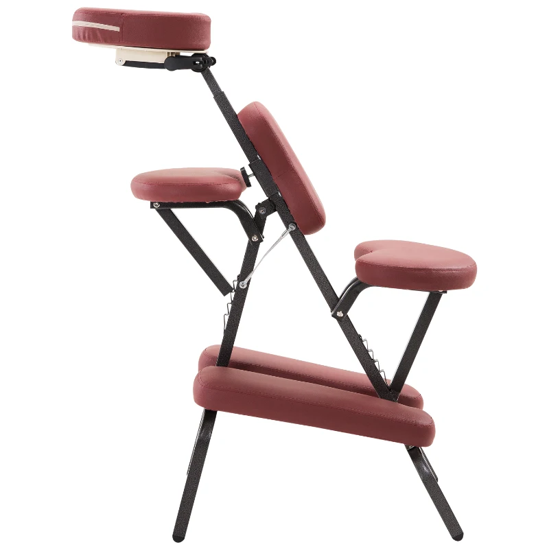 HOMCOM Foldable Massage Chair, Steel-Red