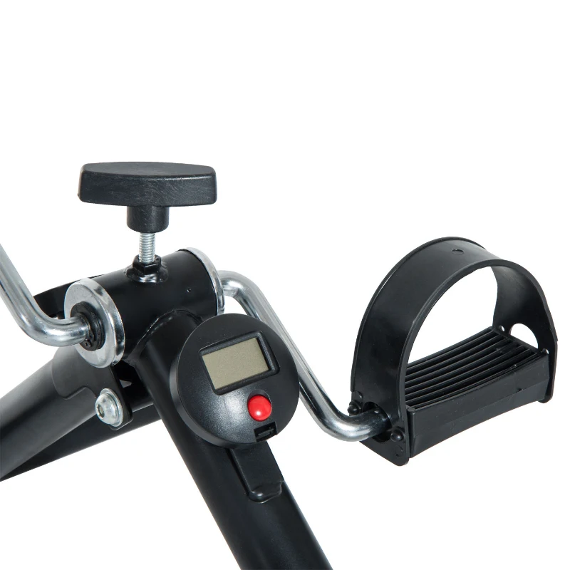 HOMCOM Portable Pedal Exercise Machine, 40Lx47Wx32H cm-Black