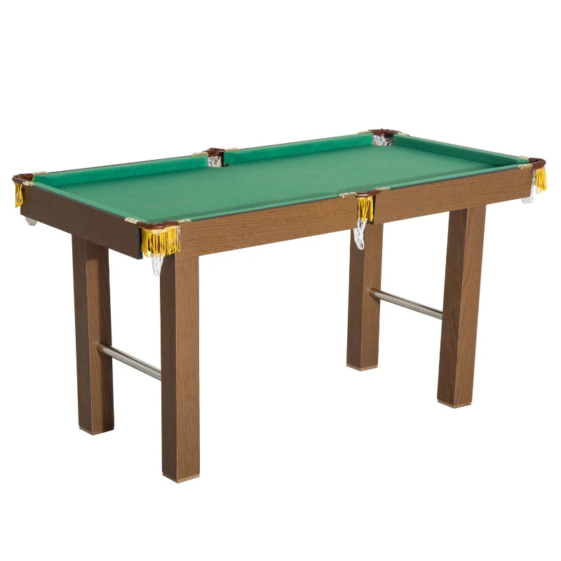 HOMCOM 4ft Mini Pool Table-Brown